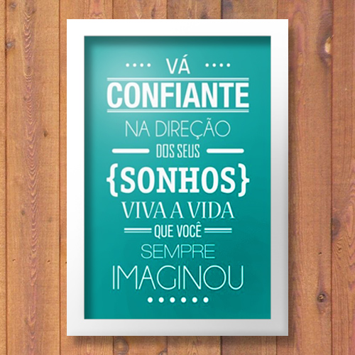 Quadrinho Decorativo - Confiante